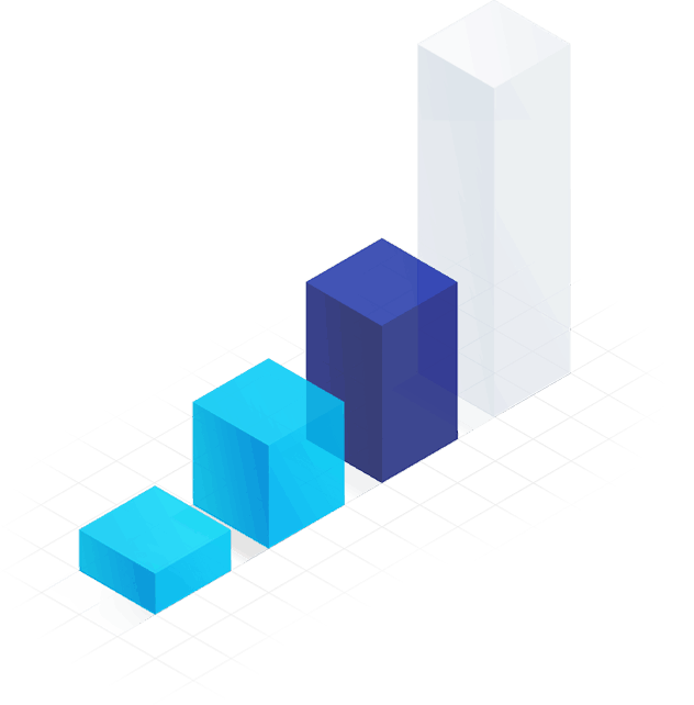 3 dimensional graph showing business growth over time