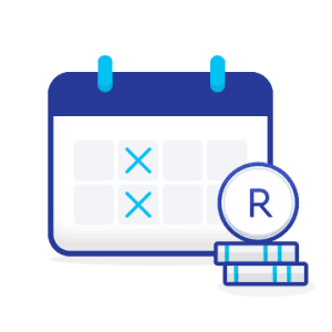 Icon of calendar indicating a loan repayment schedule