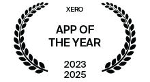 Bridgement award banner for Xero App of the year 2023 and 2025